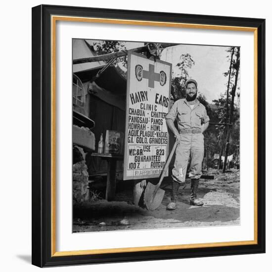 Portrait of Us Army Worker Ferdinand a Robichaux, Burma, July 1944-Bernard Hoffman-Framed Photographic Print