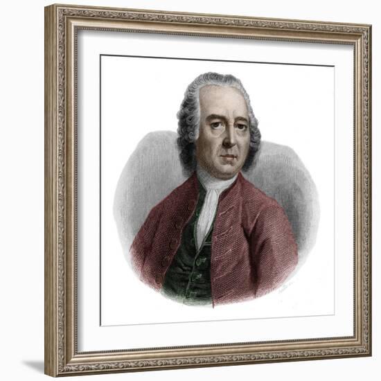 Portrait of Valentin Jamerey-Duval (1695-1775), French librarian and secretary-French School-Framed Giclee Print