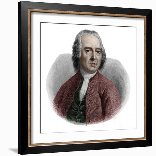 Portrait of Valentin Jamerey-Duval (1695-1775), French librarian and secretary-French School-Framed Giclee Print