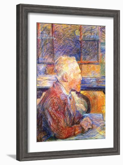 Portrait of Van Gogh-Henri de Toulouse-Lautrec-Framed Art Print