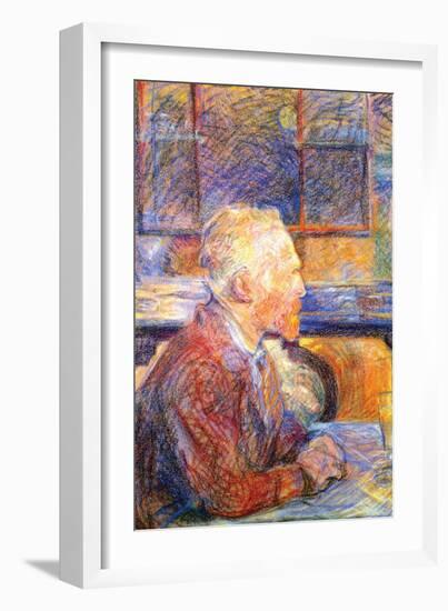Portrait of Van Gogh-Henri de Toulouse-Lautrec-Framed Art Print
