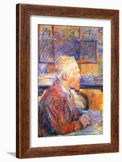 Portrait of Van Gogh-Henri de Toulouse-Lautrec-Framed Art Print