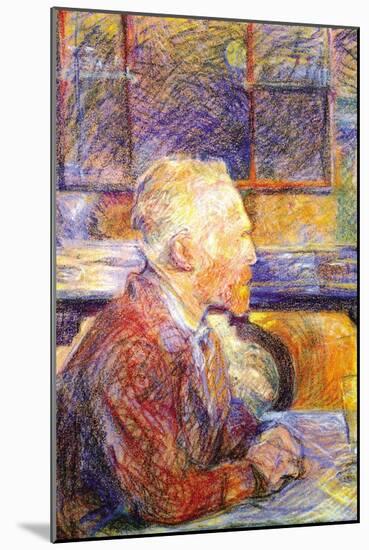 Portrait of Van Gogh-Henri de Toulouse-Lautrec-Mounted Art Print