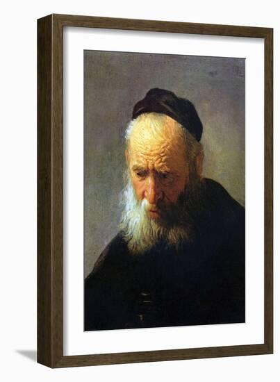 Portrait of Vaters-Rembrandt van Rijn-Framed Art Print