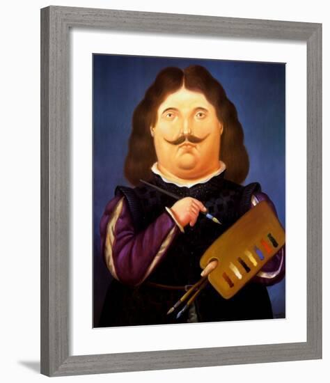 Portrait of Velazquez-Fernando Botero-Framed Art Print