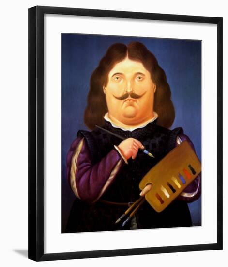 Portrait of Velazquez-Fernando Botero-Framed Art Print