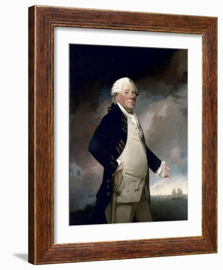 Portrait of vice Admiral Sir Hyde Parker-George Romney-Framed Giclee Print