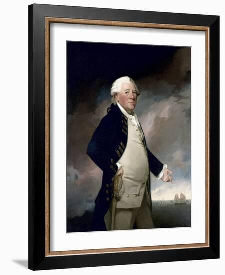 Portrait of vice Admiral Sir Hyde Parker-George Romney-Framed Giclee Print