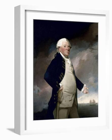 Portrait of vice Admiral Sir Hyde Parker-George Romney-Framed Giclee Print