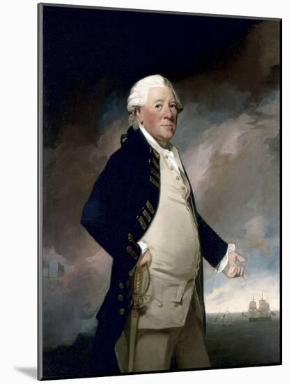 Portrait of vice Admiral Sir Hyde Parker-George Romney-Mounted Giclee Print