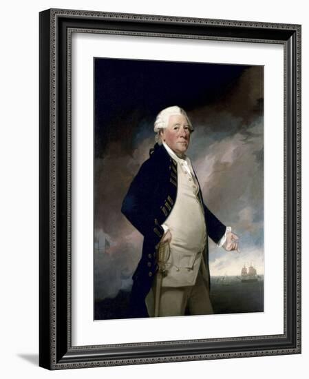 Portrait of vice Admiral Sir Hyde Parker-George Romney-Framed Giclee Print