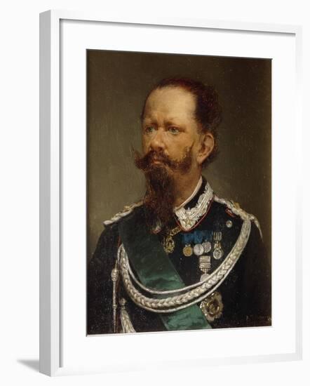 Portrait of Victor Emmanuel II, 1820 - 1878-null-Framed Giclee Print