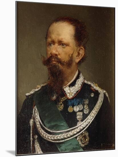 Portrait of Victor Emmanuel II, 1820 - 1878-null-Mounted Giclee Print