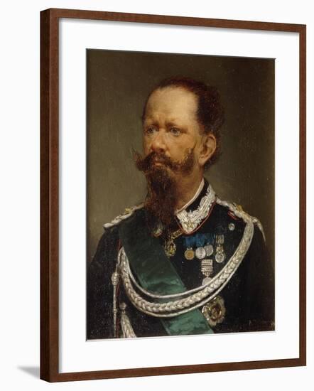 Portrait of Victor Emmanuel II, 1820 - 1878-null-Framed Giclee Print