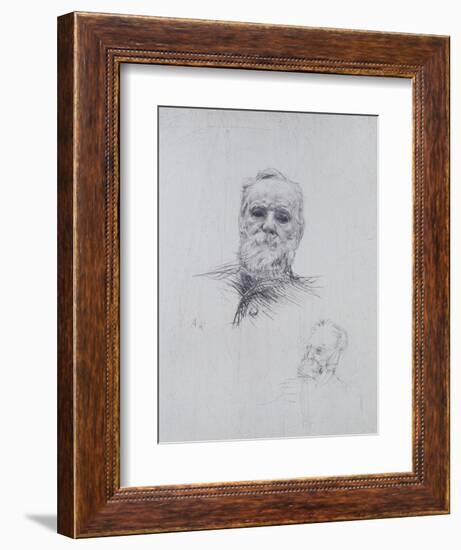 Portrait of Victor Hugo (1802-85)-Auguste Rodin-Framed Giclee Print