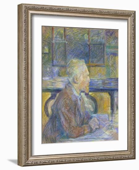 Portrait of Vincent Van Gogh (1853-1890) Par Toulouse-Lautrec, Henri, De (1864-1901), 1887 - Pastel-Vincent van Gogh-Framed Giclee Print