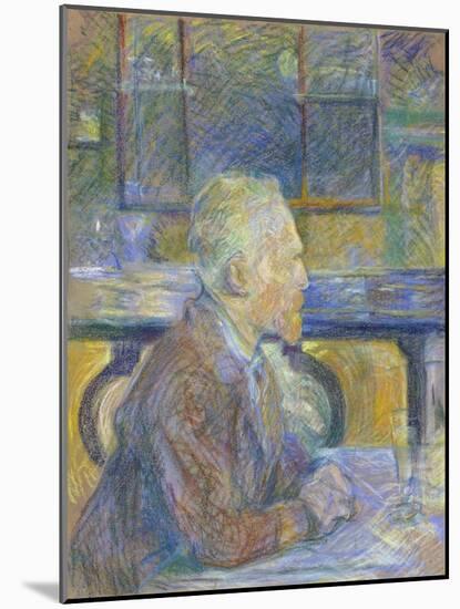 Portrait of Vincent Van Gogh (1853-1890) Par Toulouse-Lautrec, Henri, De (1864-1901), 1887 - Pastel-Vincent van Gogh-Mounted Giclee Print