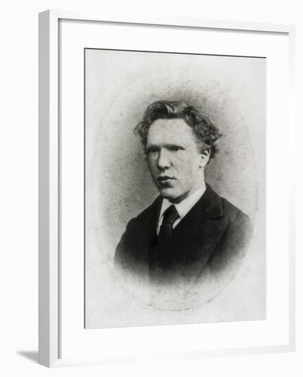 Portrait of Vincent Van Gogh at Age 18-Vincent van Gogh-Framed Art Print