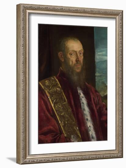 Portrait of Vincenzo Morosini, Ca. 1575-Jacopo Tintoretto-Framed Giclee Print