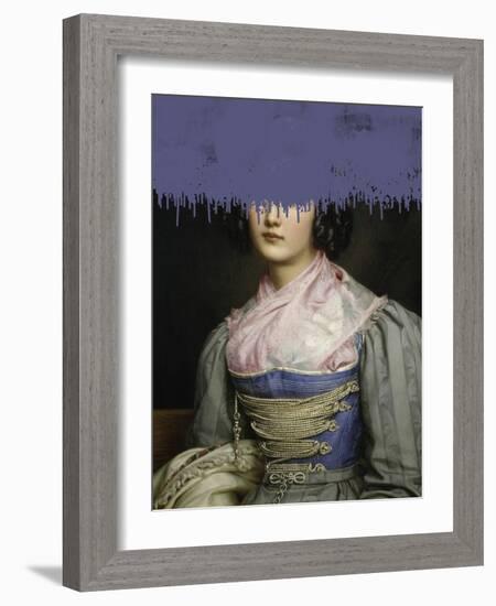 Portrait of Vintage Woman Collage-The Art Concept-Framed Photographic Print