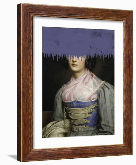 Portrait of Vintage Woman Collage-The Art Concept-Framed Photographic Print