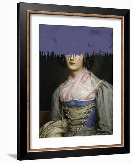 Portrait of Vintage Woman Collage-The Art Concept-Framed Photographic Print