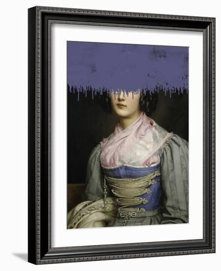 Portrait of Vintage Woman Collage-The Art Concept-Framed Photographic Print