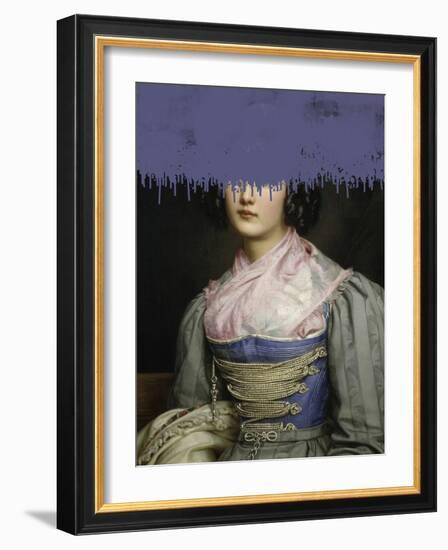 Portrait of Vintage Woman Collage-The Art Concept-Framed Photographic Print