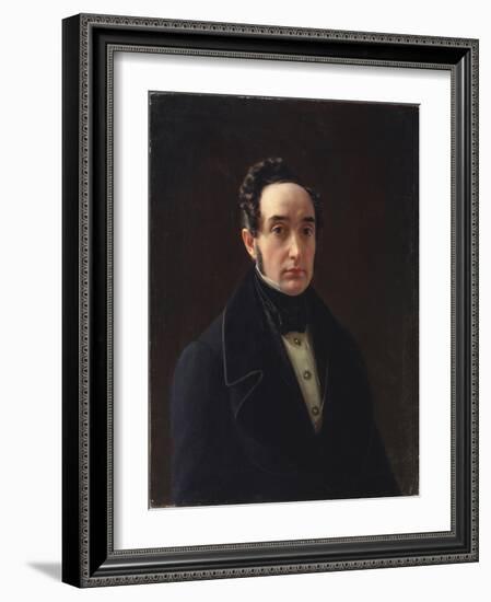 Portrait of Vladimir Ivanovich Panayev (1792-185)-Alexei Vasilyevich Tyranov-Framed Giclee Print