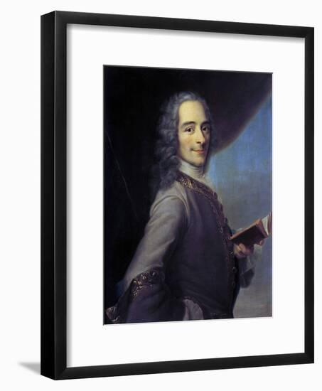 Portrait of Voltaire after Maurice Quentin De La Tour-null-Framed Giclee Print