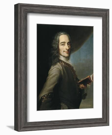 Portrait of Voltaire-null-Framed Art Print