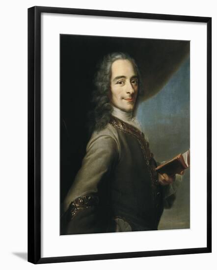 Portrait of Voltaire-null-Framed Art Print
