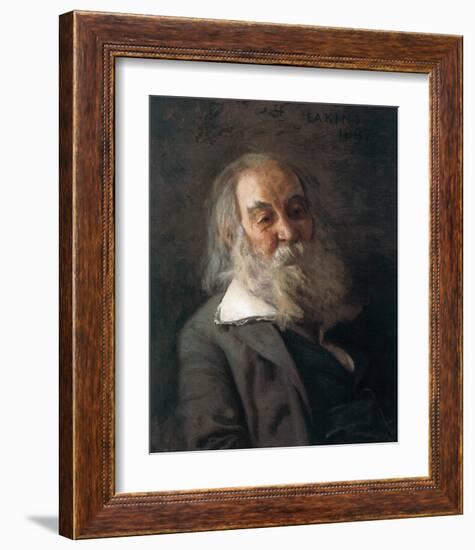 Portrait Of Walt Whitman-Thomas Cowperthwait Eakins-Framed Premium Giclee Print