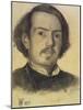 Portrait of Walter Howell Deverell, 1853 (Charcoal on Paper)-William Holman Hunt-Mounted Giclee Print