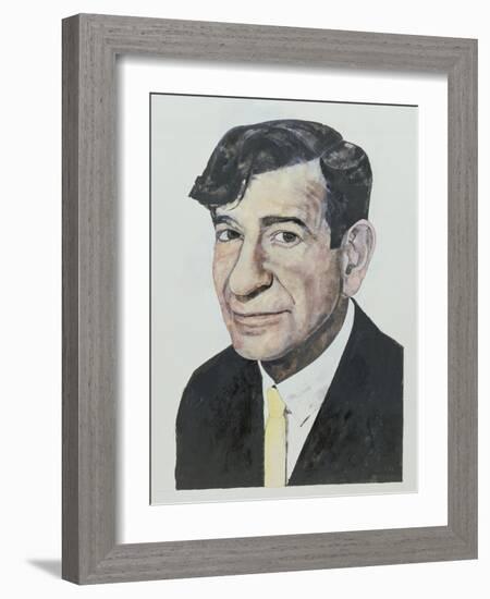 Portrait of Walter Matthau, illustration for 'The Daily Mirror Colour Supplement', 1964-Barry Fantoni-Framed Giclee Print