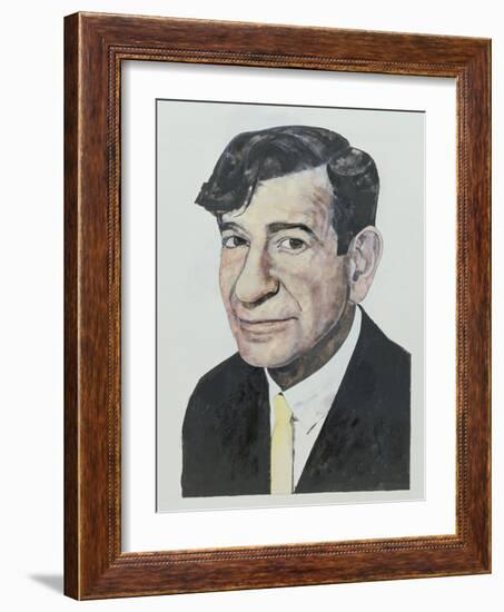 Portrait of Walter Matthau, illustration for 'The Daily Mirror Colour Supplement', 1964-Barry Fantoni-Framed Giclee Print