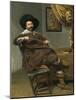 Portrait of Willem Van Heythuysen, Seated on a Chair and Holding a Hunting Crop (Oil on Oak Panel)-Frans Hals-Mounted Giclee Print