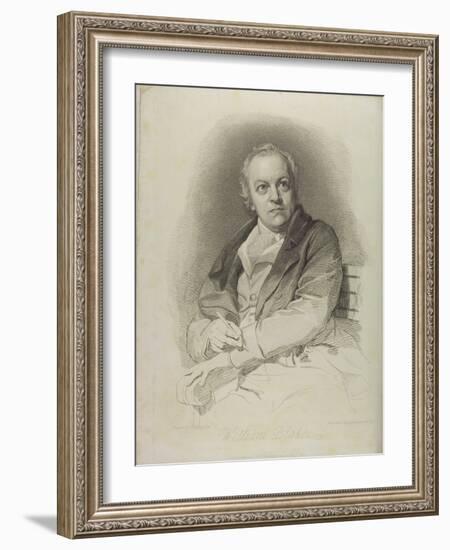 Portrait of William Blake, Frontispiece from 'The Grave, a Poem' by William Blake (1757-1827)-Thomas Phillips-Framed Giclee Print