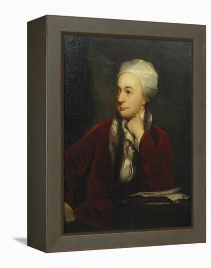 Portrait of William Cowper, Red Coat with a Fur Collar and a White Cap, 18th Century-William Henry Jackson-Framed Premier Image Canvas