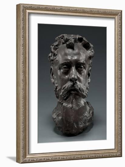 Portrait of William E. Henley, 1882 (Bronze)-Auguste Rodin-Framed Giclee Print