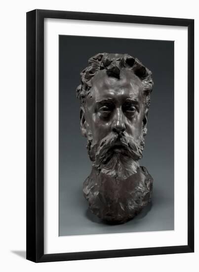 Portrait of William E. Henley, 1882 (Bronze)-Auguste Rodin-Framed Giclee Print