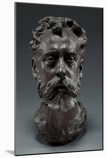 Portrait of William E. Henley, 1882 (Bronze)-Auguste Rodin-Mounted Giclee Print