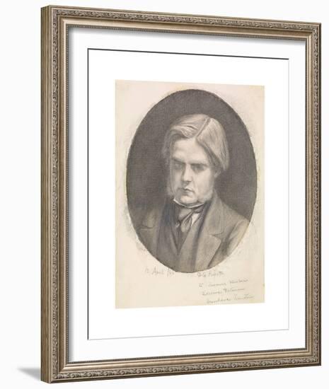 Portrait of William Holman Hunt (1827-1910)-Dante Gabriel Rossetti-Framed Premium Giclee Print