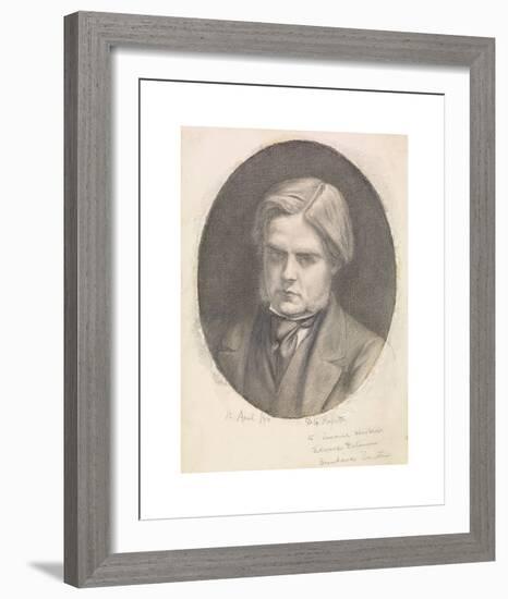 Portrait of William Holman Hunt (1827-1910)-Dante Gabriel Rossetti-Framed Premium Giclee Print