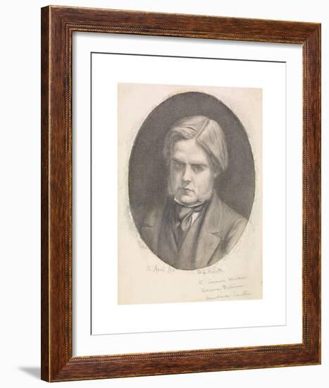 Portrait of William Holman Hunt (1827-1910)-Dante Gabriel Rossetti-Framed Premium Giclee Print