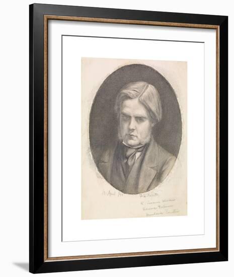 Portrait of William Holman Hunt (1827-1910)-Dante Gabriel Rossetti-Framed Premium Giclee Print