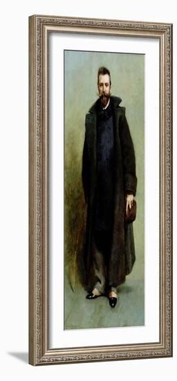 Portrait of William Merritt Chase (1849-1916) 1881-82-James Carroll Beckwith-Framed Giclee Print