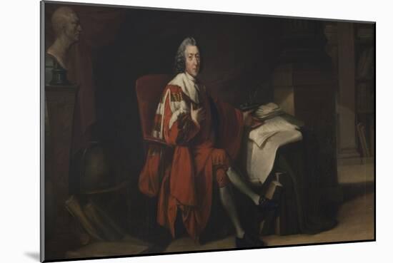 Portrait of William Pitt, Earl of Chatham, 1772 (Oil on Canvas)-Richard Brompton-Mounted Giclee Print