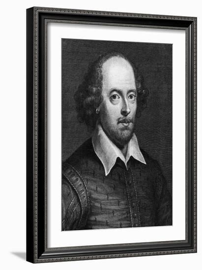 Portrait of William Shakespeare 1719-George Vertue-Framed Giclee Print