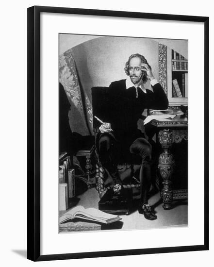 Portrait of William Shakespeare-John Faed-Framed Photographic Print